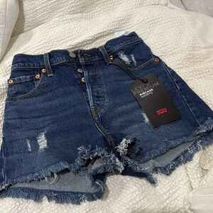 Levi's Ribcage High Rise Jean Shorts Charleston